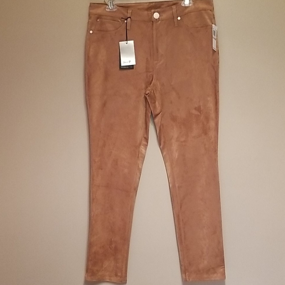 Seven7 tan suede skinny pants - Picture 3 of 8